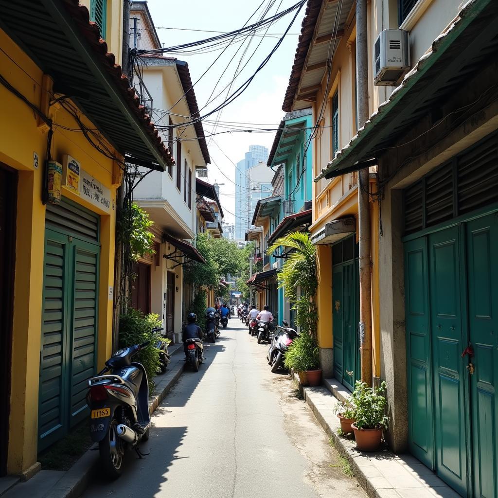 Lối vào Hẻm 1165/3 Nguyễn Ảnh Thủ, Tân Chánh Hiệp, Quận 12 từ con đường chính nhộn nhịp